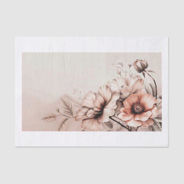 Beautiful Flowers14 Tissue Paper (Front)