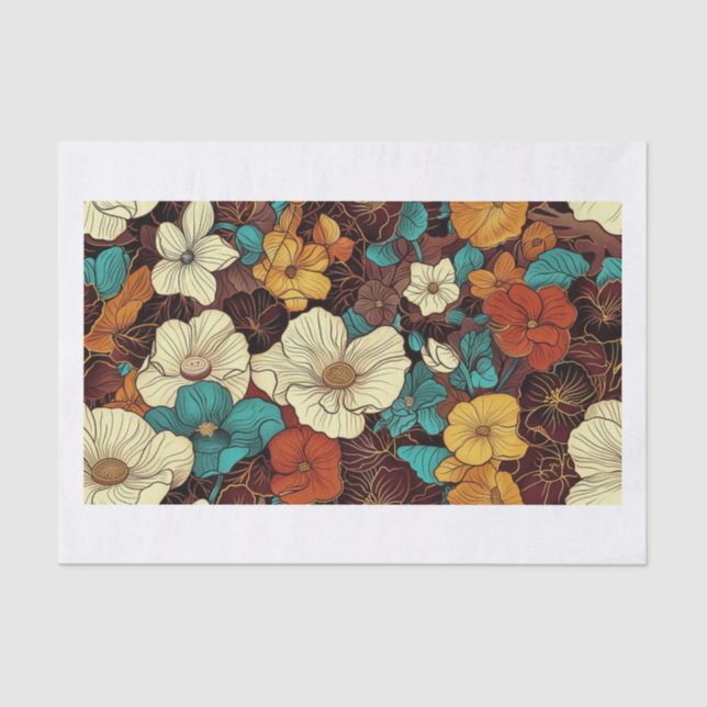 Beautiful Flowers25 Tissue Paper (Front)