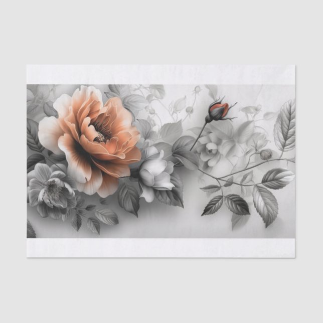 Beautiful Flowers3 Tissue Paper (Front)
