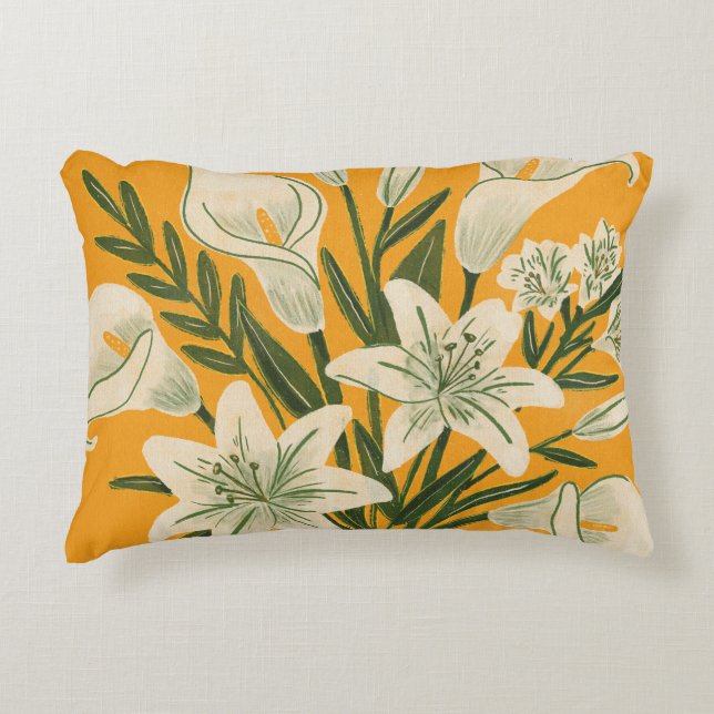 Beautiful Flowers Accent Pillow (Front)