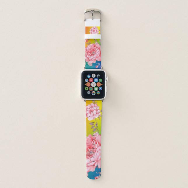Beautiful flowers apple watch band (Front)