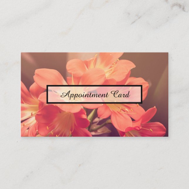 beautiful flowers appointment reminder card (Front)