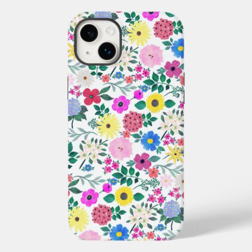 Beautiful Flowers Botanical Watercolor Painting Case_Mate iPhone 14 Plus Case