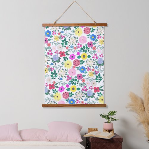 Beautiful Flowers Botanical Watercolor Painting Hanging Tapestry