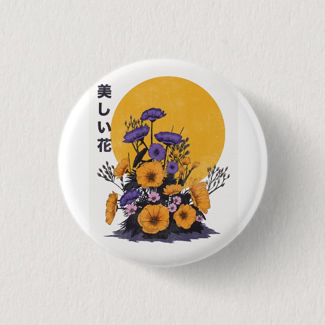 beautiful Flowers Button (Front)