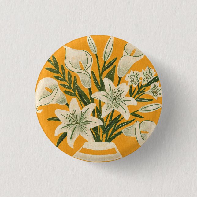 Beautiful Flowers Button (Front)