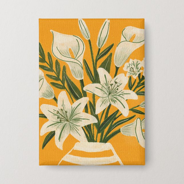 Beautiful Flowers Button (Front)