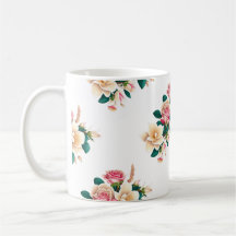 Beautiful flowers design art for mugs, glass, 