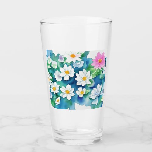 Beautiful  flowers design  glass