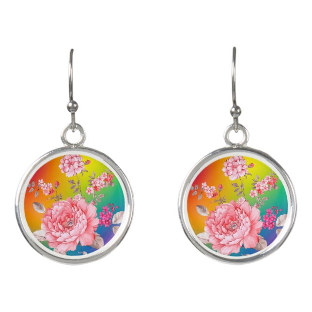 Beautiful flowers earrings (Front)