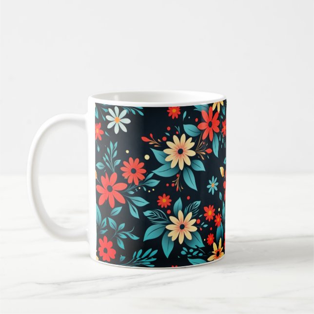 Beautiful Flowers Floral Pattern-48965 Coffee Mug (Left)