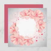 Beautiful flowers in a round frame (Front/Back)