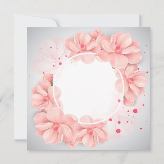 Beautiful flowers in a round frame (Front)