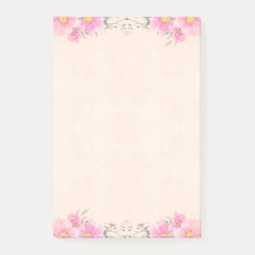 Beautiful Flowers in Pastel Colors Notes