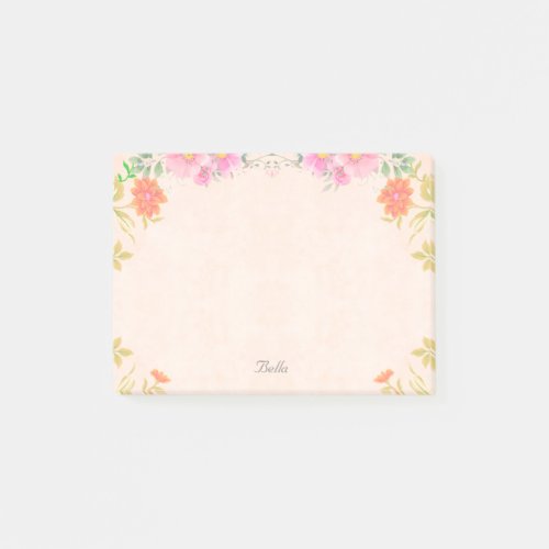Beautiful Flowers in Pastel Colors Post_it Notes