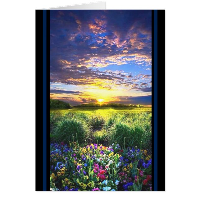Beautiful Flowers Landscape Cards (Front)
