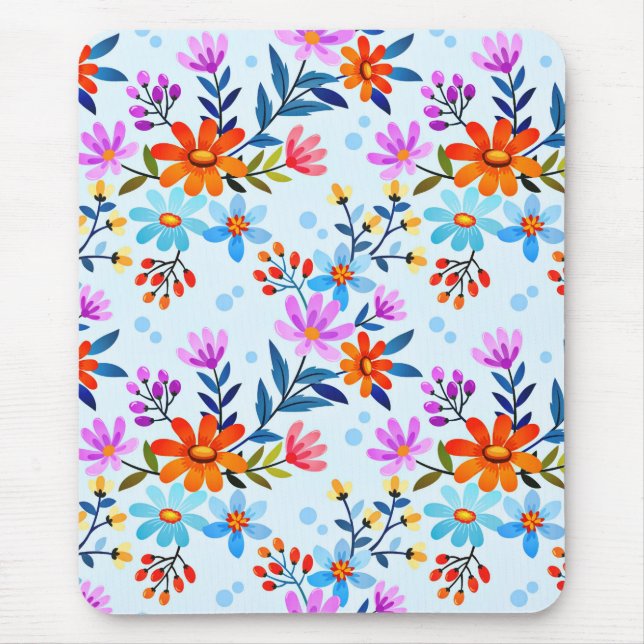 Beautiful Flowers Leaves Pattern-35196 Mouse Pad (Front)