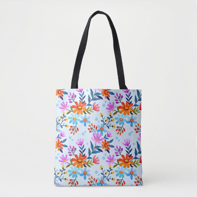 Beautiful Flowers Leaves Pattern-35196 Tote Bag (Front)