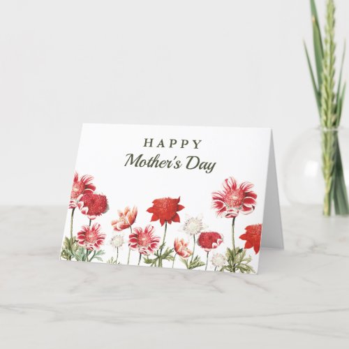 Beautiful Flowers Mothers Day Greeting Card