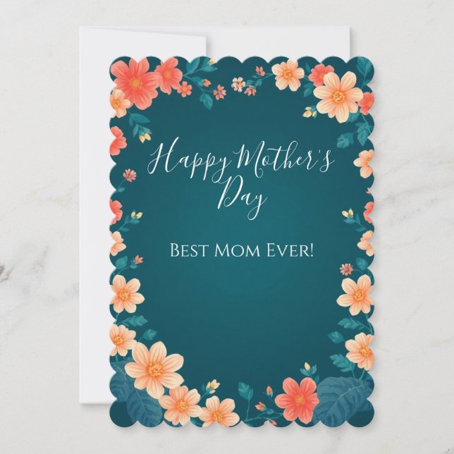 Beautiful Flowers Mother's Day Greeting Card (Front)