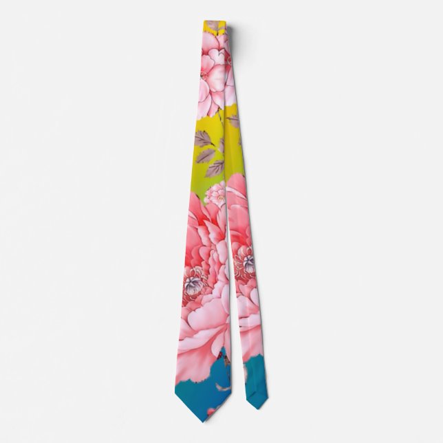 Beautiful flowers neck tie (Front)