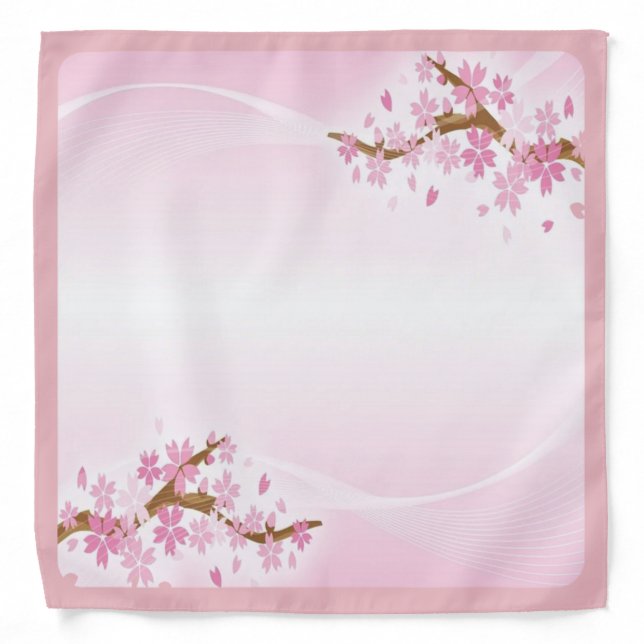 Beautiful flowers on rose gold bandana (Front)