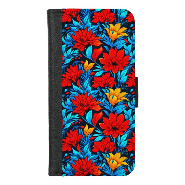 Beautiful Flowers PatternDesign-30752 iPhone Wallet Case (Front)