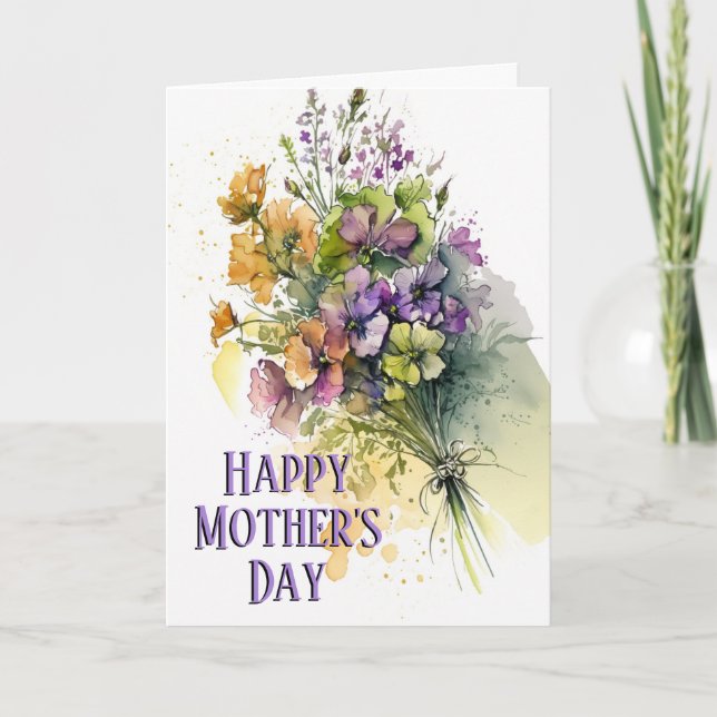 Beautiful Flowers, Perfect Gift, Mothers Day Card (Front)
