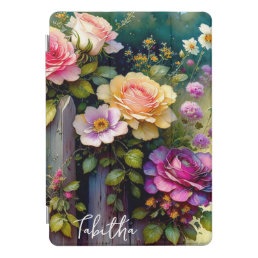 Beautiful Flowers Personalized with Name iPad Pro Cover