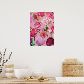Beautiful flowers poster