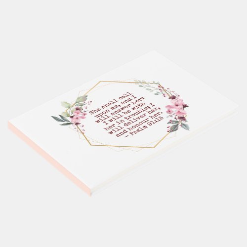 Beautiful Flowers Psalm 91 Birthday Guest Book