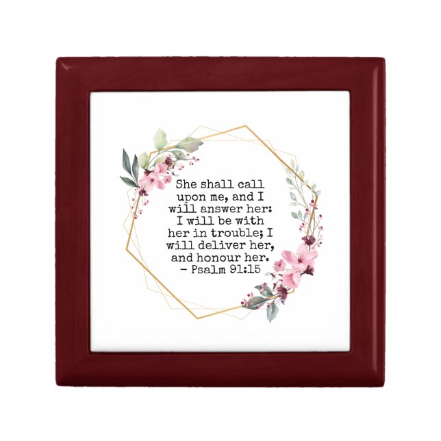 Beautiful Flowers Psalm 91 gift box (Front)