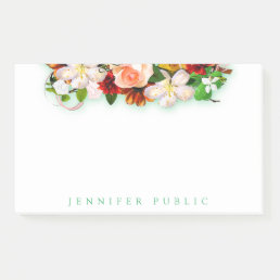 Beautiful Flowers Roses Colorful Floral Watercolor Post-it Notes