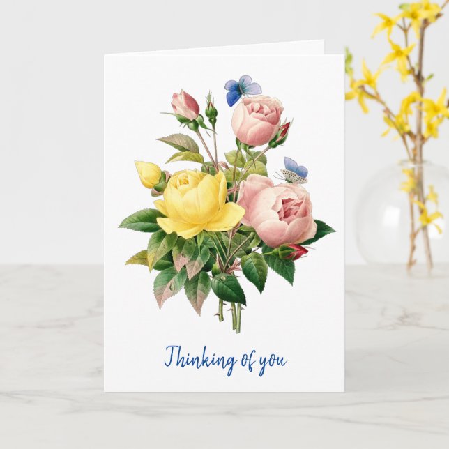 BEAUTIFUL FLOWERS SYMPATHY CARD (Yellow Flower)