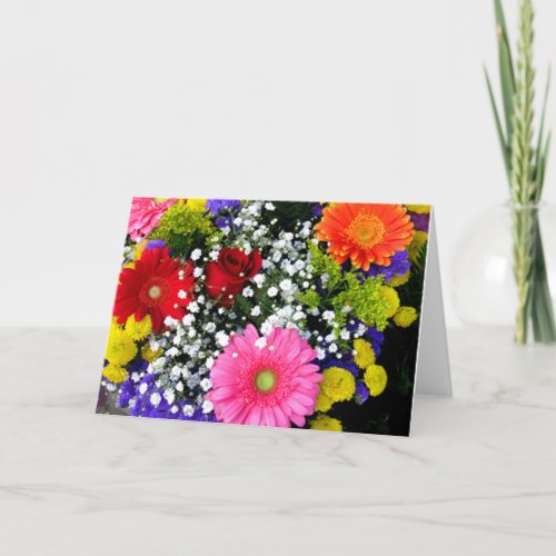 Beautiful Flowers Thinking of You Greeting Card