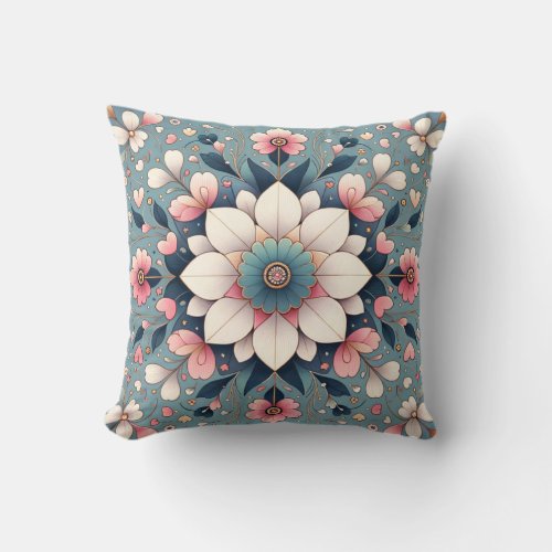 Beautiful Flowers Throw Pillow