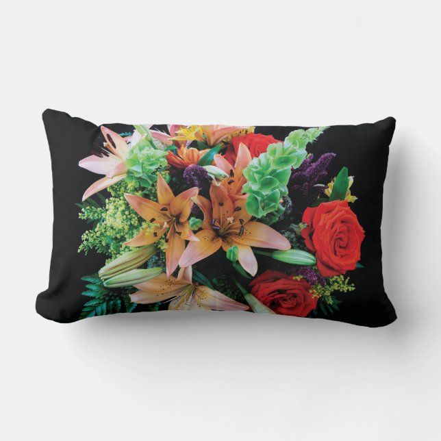 Beautiful Flowers Throw Pillow (Front)