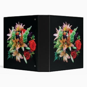 Beautiful Flowers Throw Pillow 3 Ring Binder