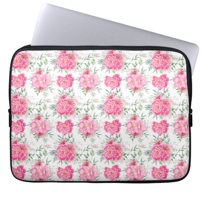 Beautiful Flowers Watercolor Floral Pattern-46546 Laptop Sleeve (Front)