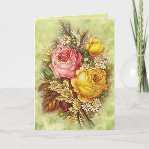 Beautiful Flowers with Poem Mothers Day Card