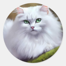 Beautiful Fluffy Cat Painting