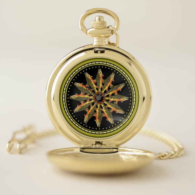 Beautiful Fly Fishing Brook Trout Pocket Watch (Inside)