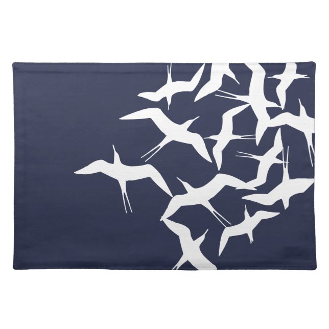 Beautiful Flying Birds Pattern Product Cloth Placemat (Front)