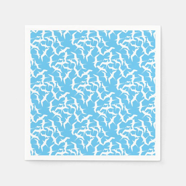 Beautiful Flying Birds Pattern Product Napkins (Front)