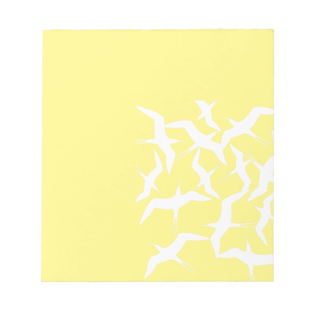 Beautiful Flying Birds Pattern Product Notepad (Front)