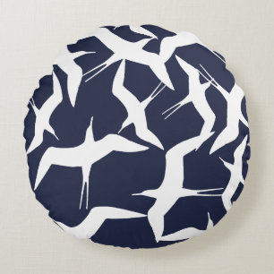 Beautiful Flying Birds Pattern Product Round Pillow