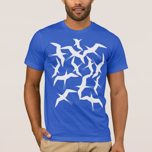 Beautiful Flying Birds Pattern T-Shirt Top (Front)