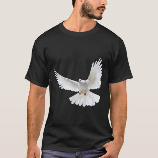 Beautiful Flying Peaceful White Dove Photo Silhoue T-Shirt