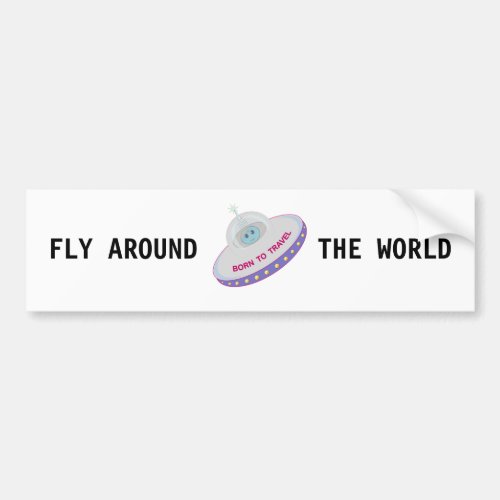 Beautiful Flying Saucer Bumper Sticker