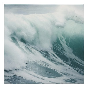 Beautiful Foaming waves  Poster